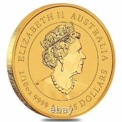 Lot of 2 2023 1/10 oz Gold Lunar Year of The Rabbit BU Australia Perth Mint In