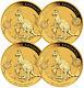 Lot Of 4 2020-p $25 1/4oz Australian Gold Kangaroo. 9999 Fine Bu Perth Mint