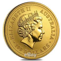 Lot of 5 1 oz Australian Gold Kangaroo/Nugget Coin. 9999 Fine BU (Random Year)