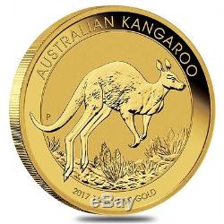 Lot of 5 2017 1/4 oz Australian Gold Kangaroo Perth Mint Coin. 9999 Fine BU In