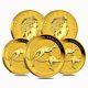 Lot Of 5 2018 1/10 Oz Australian Gold Kangaroo Perth Mint Coin. 9999 Fine Bu