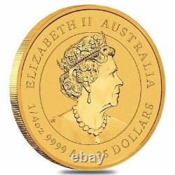 Lot of 5 2023 1/4 oz Gold Lunar Year of The Rabbit BU Australia Perth Mint In