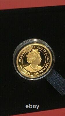 Lunar Tiger High Relief Proof 1 oz Gold 2022 Perth Australia #15 ONLY 188 MINTED