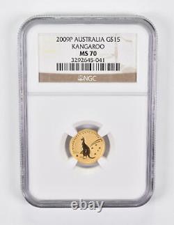 MS70 2009-P Australia $15 Gold Kangaroo NGC 1893