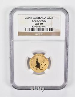 MS70 2009-P Australia $25 Gold Kangaroo NGC 1891