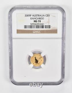 MS70 2009-P Australia $5 Gold Kangaroo NGC 1892