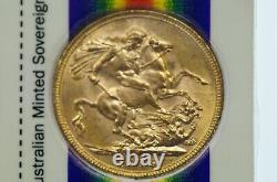 Monetarium Strip of Five 1915 Melbourne Mint Gold Full Sovereigns