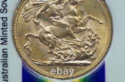 Monetarium Strip of Five 1915 Melbourne Mint Gold Full Sovereigns