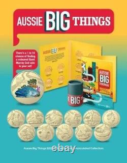 NEW 2023 Aussie BIG Things $1 Coin Full Set + COLOURED GIANT MURRAY COD + Album