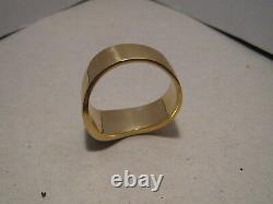 Navajo Style Australian Black Opal Inlay Ring 14k Yellow gold, Size 11 1/4