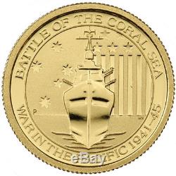 ON SALE! 1/10 oz Australian Battle Of The Coral Sea Gold Coin (BU)