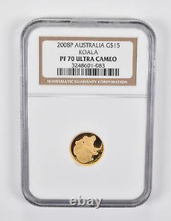 PF70 UCAM 2008-P Australia $15 Gold Koala NGC 1926