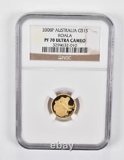 PF70 UCAM 2008-P Australia $15 Gold Koala NGC 1927