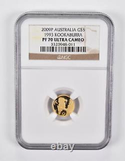 PF70 UCAM 2009-P Australia $5 Gold 1993 Kookaburra NGC 1930