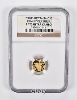 PF70 UCAM 2009-P Australia $5 Gold 1994 Kookaburra NGC 1931
