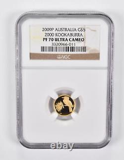 PF70 UCAM 2009-P Australia $5 Gold 2000 Kookaburra NGC 1942