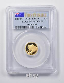 PR70 DCAM 2010-P Australia $15 1/10 Oz. 999 Fine Gold FS PCGS 3880