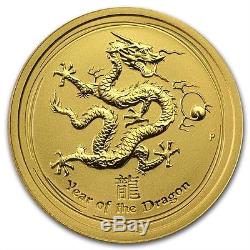 Perth Mint Australia $25 Lunar Series II Dragon 2012 1/4 oz. 9999 Gold Coin