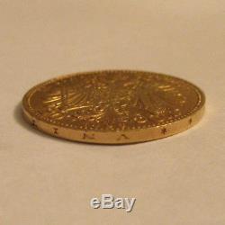RARE 1896 20 Corona gold coin, High Grade Coin