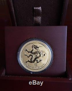 RARE 2012 Australian Perth Mint $200 Lunar Year DRAGON 2 oz Gold Series 2 LAST 1