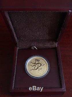 RARE 2012 Australian Perth Mint $200 Lunar Year DRAGON 2 oz Gold Series 2 LAST 1