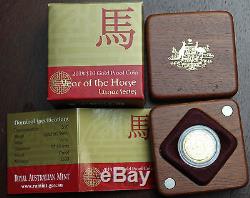 RARE 2014 $10 Australian Gold Proof Coin Lunar Series Year of the HORSE