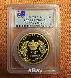 RARE 2oz Gold! 300 Minted! 2016P QUEEN 90th Birthday High Relief, PCGS PR70 DCAM