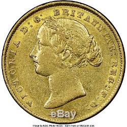 Rare 1858 Sydney Australia Full Gold Sovereign Coin NGC AU50