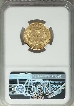 Rare 1858 Sydney Australia Full Gold Sovereign Coin NGC AU50