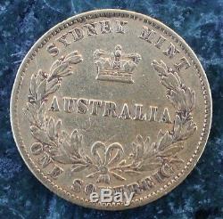 Rare 1870 Australia Queen Victoria Full Sovereign Gold Coin