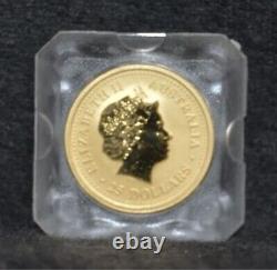 Rare 1999 Australia $25 Year of Rabbit 1/4 OZ 9999 Gold Lunar Series Mint Seal