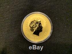 Rare 2000 Australian Lunar Dragon $100 1 oz. 999 Bullion Gold coin Perth Mint