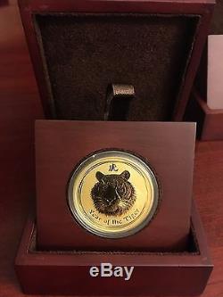 Rare Australian Perth Mint 2010 $200 Lunar Year Tiger 2 oz. 9999 Gold Series 2