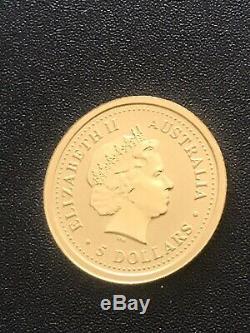 Scarce Perth Mint Pure. 9999 Gold Queen Elizabeth 2005 Australian 1/20 Oz L#225