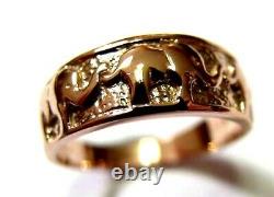 Size K New Genuine 9ct 9k Full Solid Rose Gold Lucky Elephant Ring Free express
