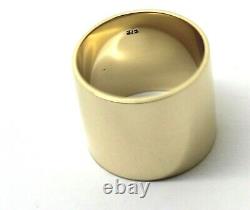 Size L Genuine New 9k 9ct Yellow Gold Solid 15mm Extra Wide Band Ring