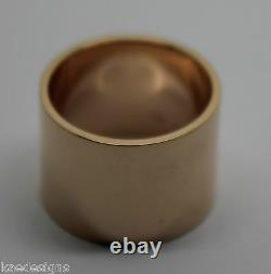 Size M Heavy New Genuine 9ct Rose Gold Full Solid Extra Wide 14mm Band Ring