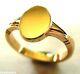 Size P New Genuine New 9ct 9k Yellow Gold Oval Signet Ring