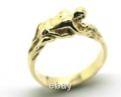 Size Q Kaedesigns New Genuine 9ct 9k Genuine Solid Yellow Gold Making Love Ring