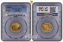 Sovereign 1886-S PCGS MS62 Australia Gold Coin Shield Type Rare UNC SPECTACULAR