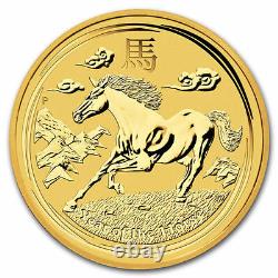TWO 2014 1/4 oz Gold Australian Perth Mint Lunar Year of the Horse Coin