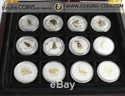 The Australian Lunar Silver Coin Series 12 Year Gilded Addition 1999-2010