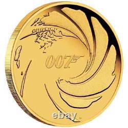 The Perth Mint 2022 GOLD James Bond Coin 1/4oz. 9999 Gold Bullion Coin