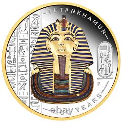 Tutankhamun Discovery 100th Ann. 2022 2oz $2 Silver Proof Gilt Colored COIN