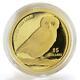 Tuvalu 15 Dollar Australian Owl Wildlife Bird Gold Coin 1/10 Oz 2007