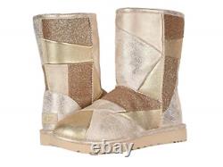 UGG Classic Glitter Patchwork Gold Boot Women's sizes 5-11 NEW