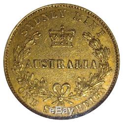 ULTRA RARE IN AU! 1859-S Victoria Sydney Mint Gold Sovereign Coin AU-53 NGC