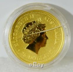 VERY RARE 2000 AUSTRALIA YEAR OF THE DRAGON 1/4 oz GOLD LUNAR SERIES 1 $25 Coin