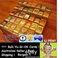 YuGiOh! 3000 + Bulk Cards Pack BEST GENUINE KONAMI AUSTRALIA