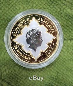 #t48. Australian 2002 Gold & Silver Queen Elizabeth II Accession Coin